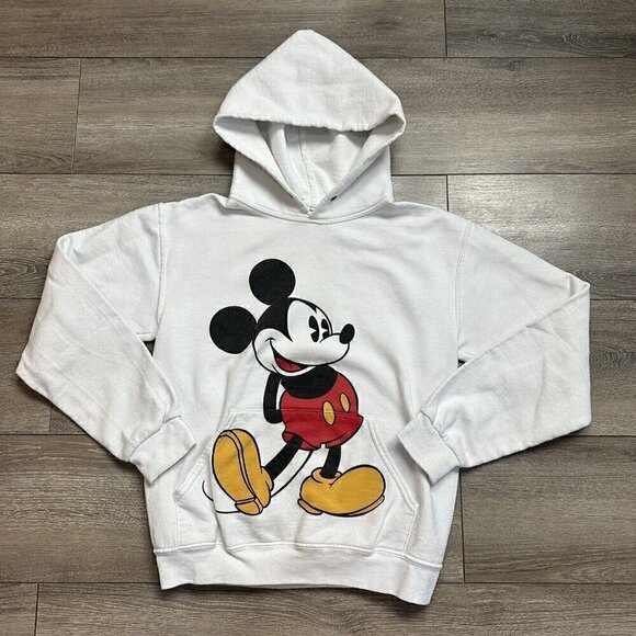 Mickey Mouse Disney Parks Original White Hoodie Sweatshirt Unisex Small - Picture 1 of 6